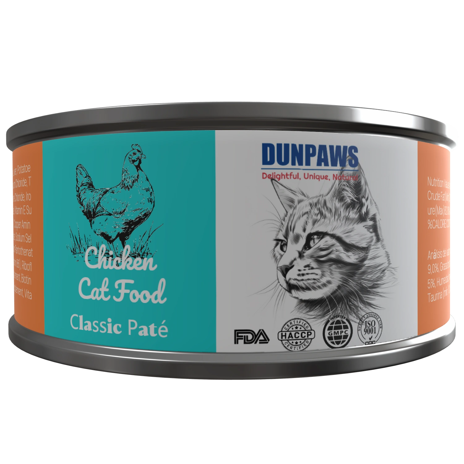 Top-quality Chicken Flavor Canned Cat Wet Food OEM